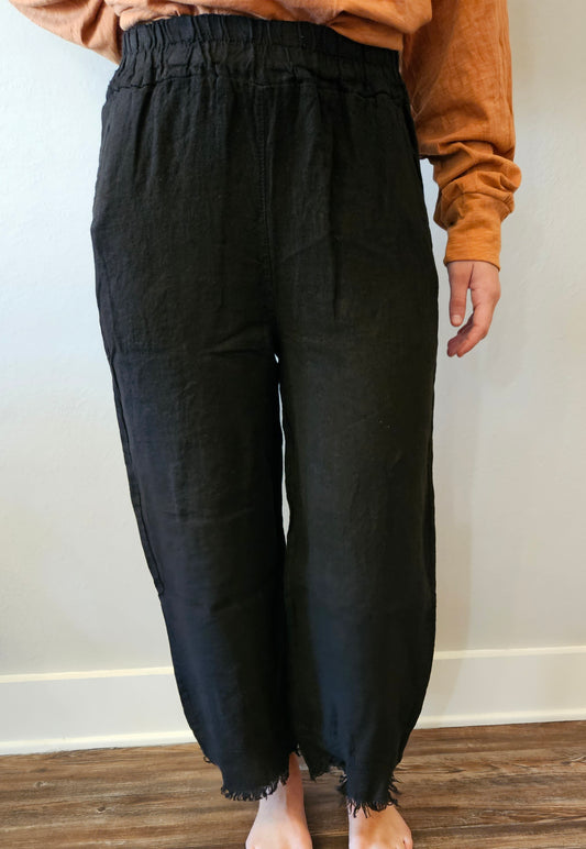 SALE!  Harbor Linen Pant- Black